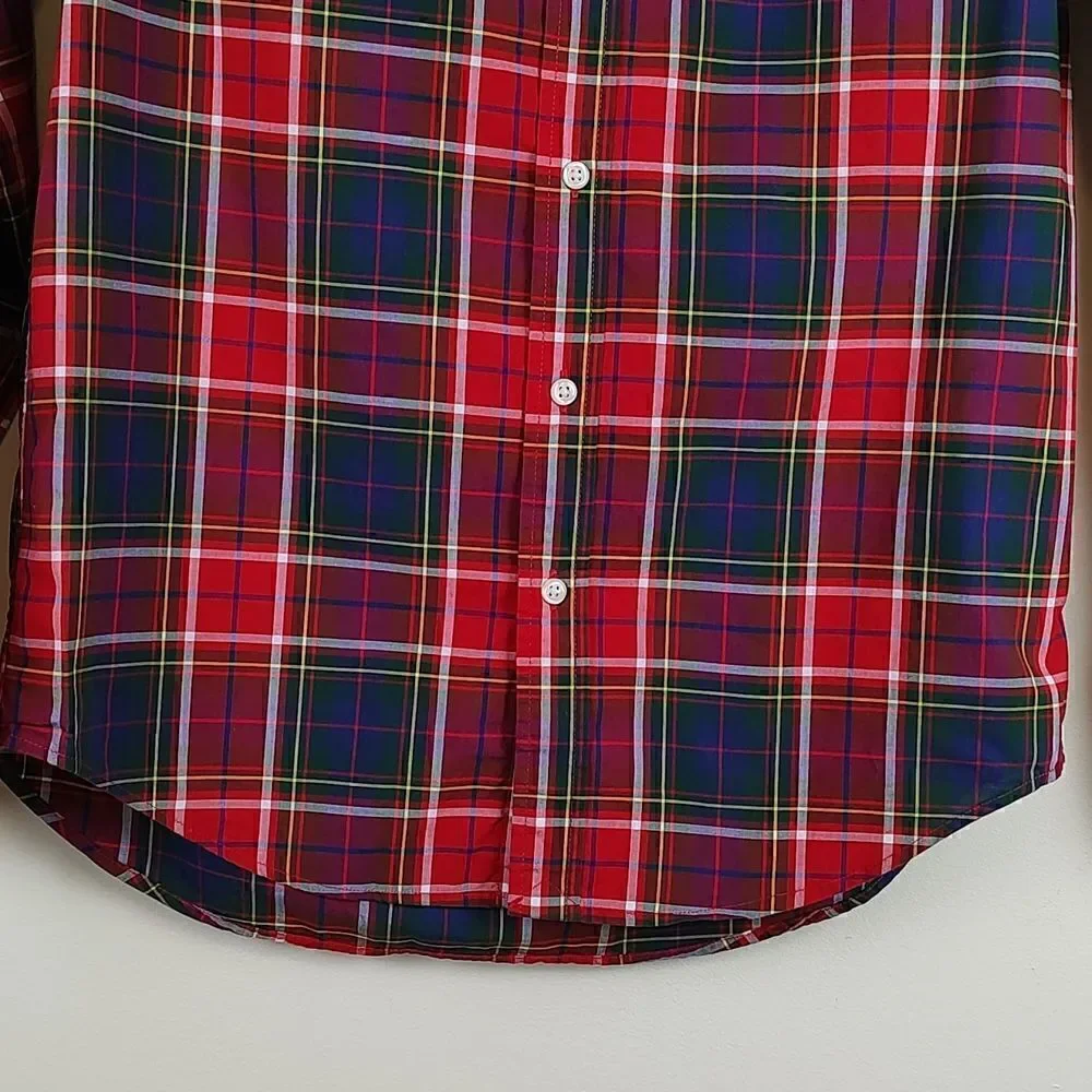 Ralph Lauren Natural Stretch Long Sleeve Plaid Button Down Shirt
